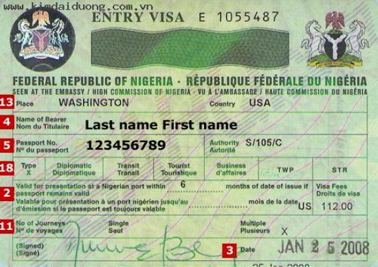 Dịch vụ visa Nigeria