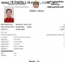 Dịch vụ visa Dubai